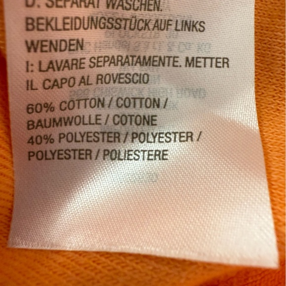 Belle Beach Kim Gravel Poolside Terry Sweatshirt Plus 2X Relaxed Bright Orange - Picture 10 of 10